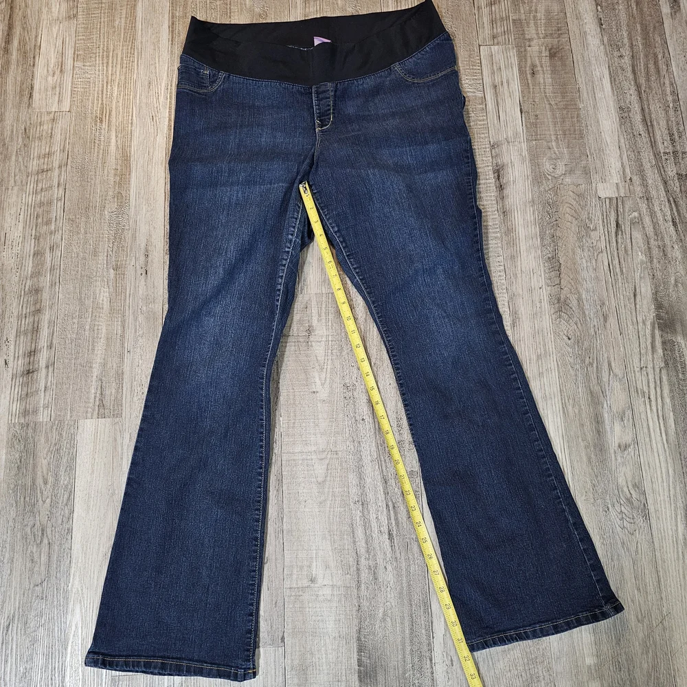 Old Navy Maternity Slim Boot Cut Low Panel Size 16 Long Pregnancy Jeans Mom Jean